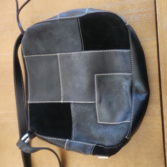 FRANCO SARTO LEATHER AND SUEDE SHOULDER BAG - Picture 2 of 8